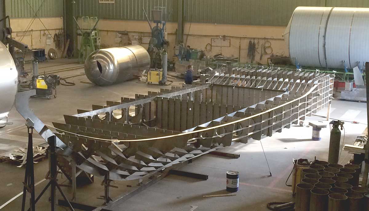 Estructura barco de aluminio